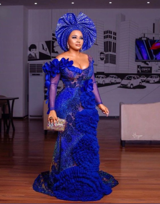 40 Fabulous and Fascinating Royal Blue Coloured Aso-ebi Styles ...